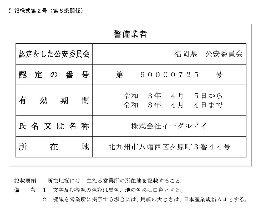 警備業法の一部改正に関して